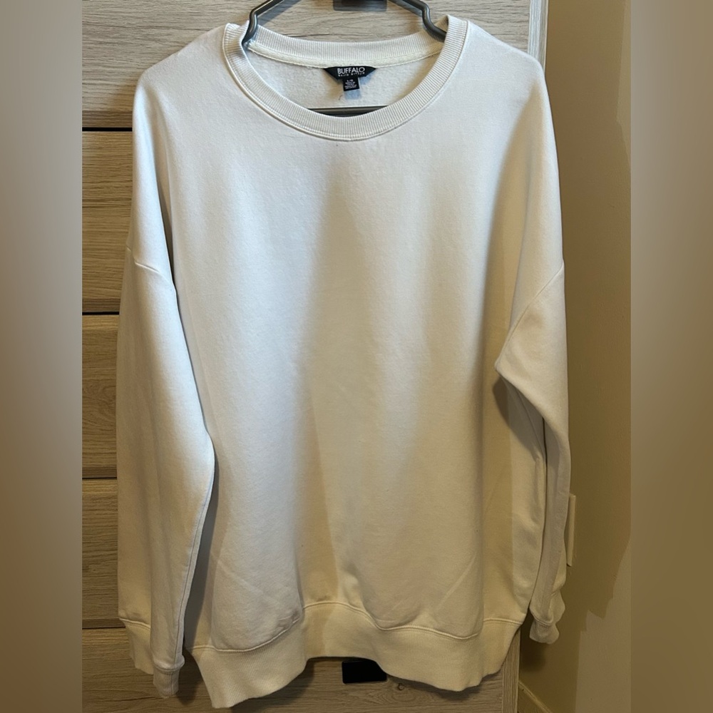 Buffalo David Bitton Soft White Crewneck
